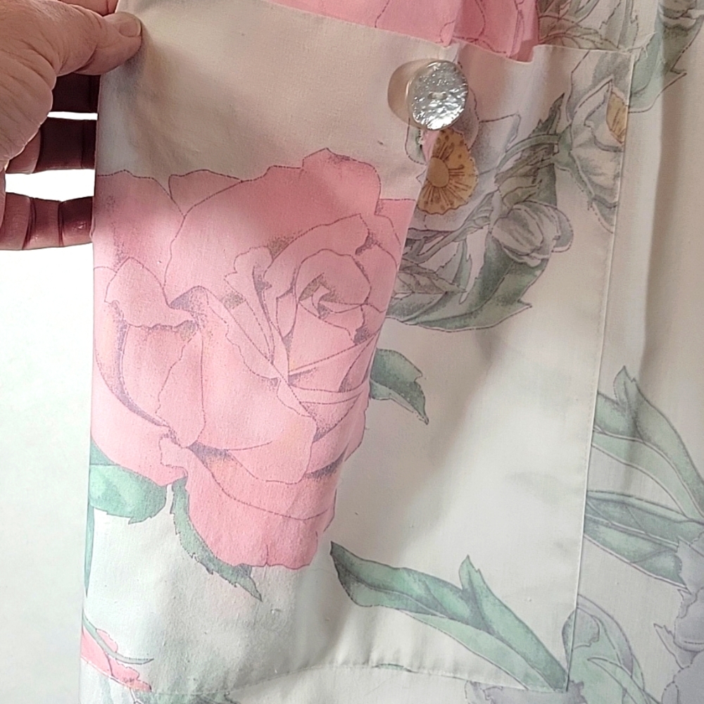 Vintage "Made Especially For You"  Pastel Floral Sleeveless Maxi Dress Size XL - Picture 3 of 7